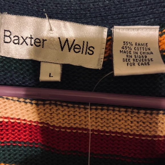 Hipster Vest Baxter & Wells Vintage Rare Thrift - Picture 6 of 8